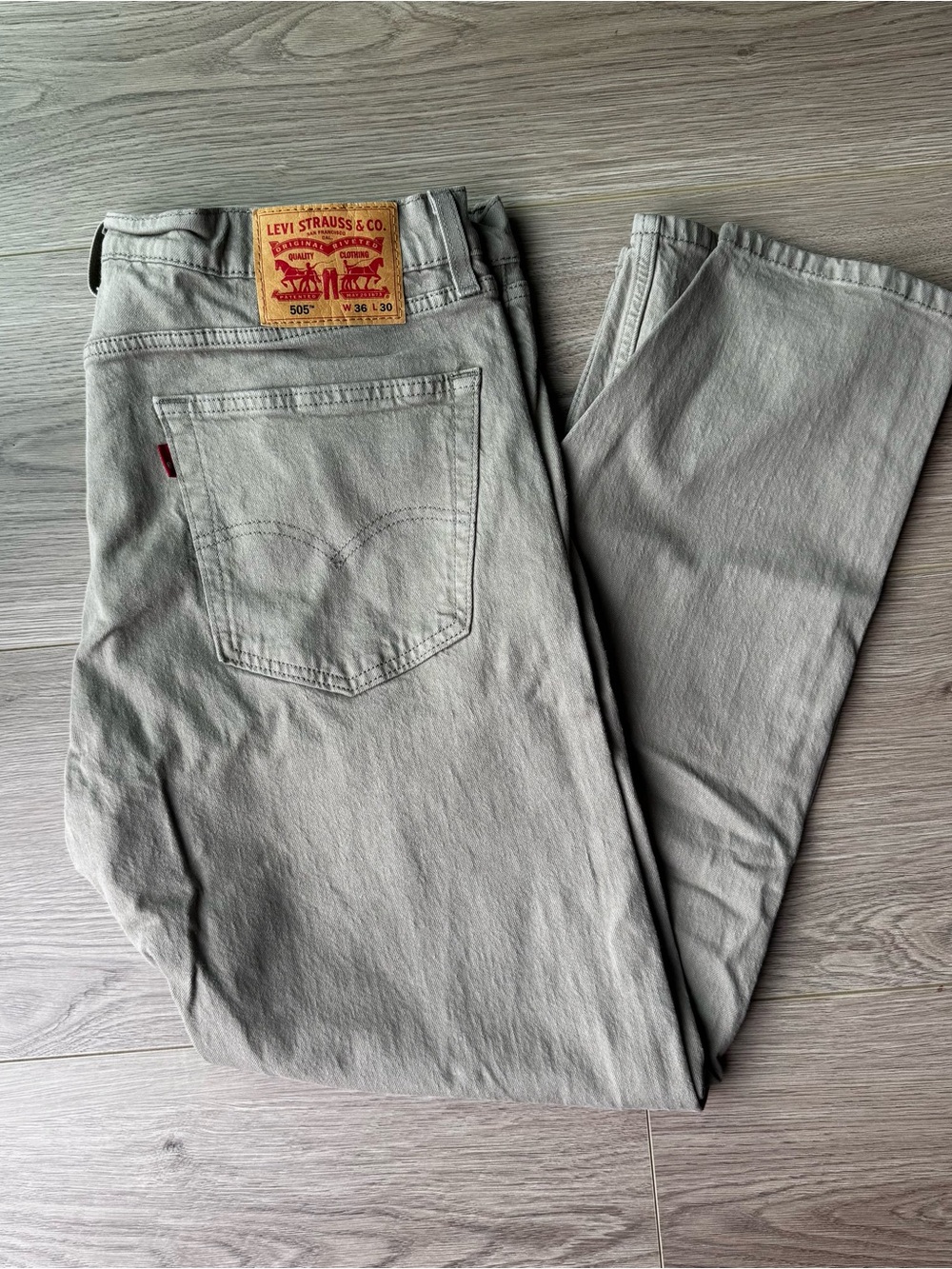 Levi's Men's Light Gray Straight Jeans